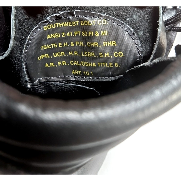 Southwest Boot Co. firefighting Safety Work Boots Steel Toe Men 7 B-Women 8.5 B - Picture 6 of 7